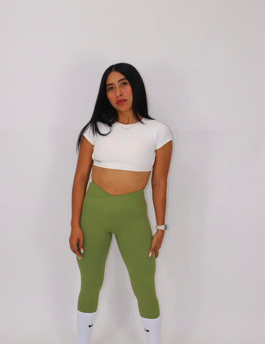 NOVA Leggins Seamless corte V - verde pera