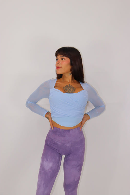 Blusa Valentina Ballet - Sky Blue