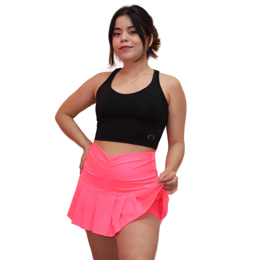 Falda Short AFRODITA unitalla-  coral neón