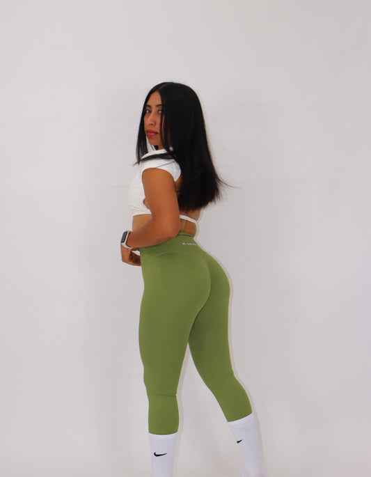 NOVA Leggins Seamless corte V - verde pera