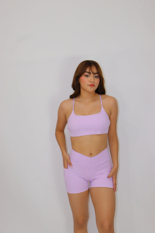 Amelia Set top & short  - Lila