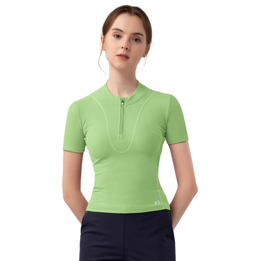 Blusa Seamless con cierre - Verde